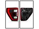 OE Style LED Tail Lights; Black Housing; Clear Lens (21-23 F-150 w/ Factory Halogen Tail Lights)