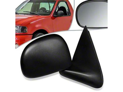 OE Style Manual Mirror; Black; Passenger Side (97-03 F-150)