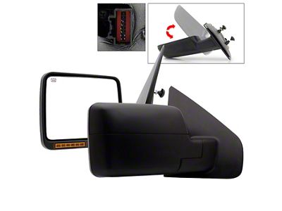 OE Style Powered Heated Mirrors with Amber LED Turn Signals (04-06 F-150)