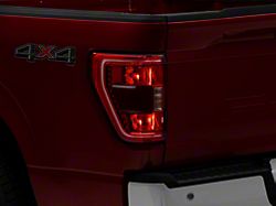 OEM Style Tail Light; Chrome Housing; Red/Clear Lens; Driver Side (21-23 F-150 w/ Factory Halogen BLIS Tail Lights)