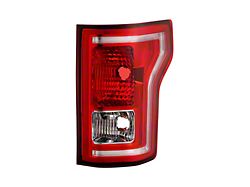 OEM Style Tail Light; Chrome Housing; Red/Clear Lens; Passenger Side (15-17 F-150 w/ Factory Halogen Non-BLIS Tail Lights)