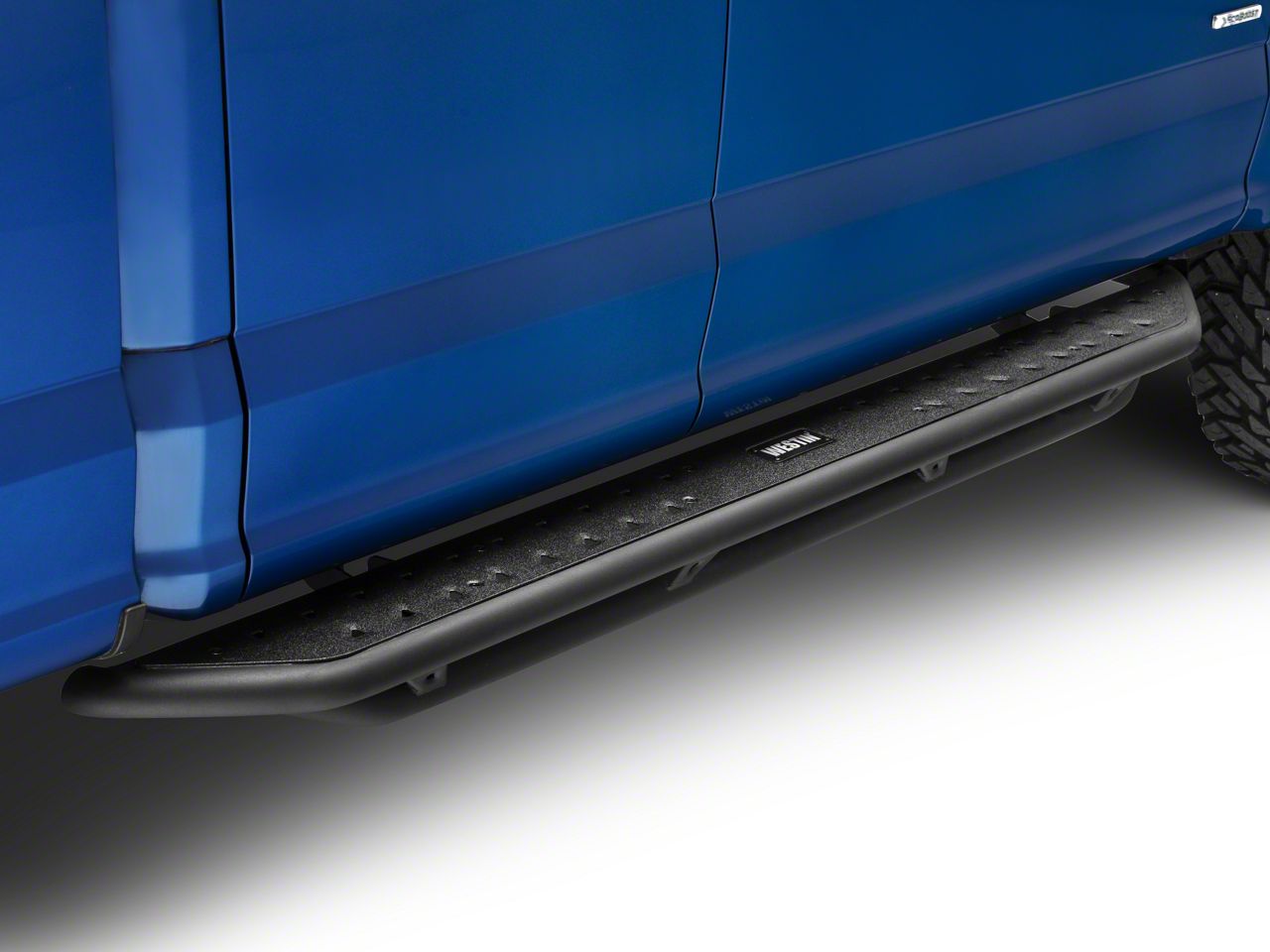 F-150 Outlaw Nerf Side Step Bars; Textured Black (15-24 F-150 SuperCab ...