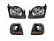 Performance Headlights; Black Housing; Clear Lens (97-03 F-150)