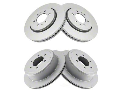 Plain Vented 6-Lug Rotors; Front and Rear (10-11 F-150)