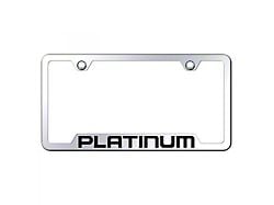 Platinum License Plate Frame; Chrome (Universal; Some Adaptation May Be Required)