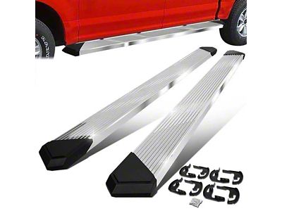 Pleated Running Boards; Stainless Steel (04-14 F-150 SuperCrew)