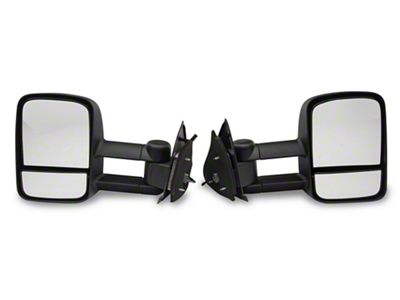 Powered Extended Towing Mirrors; Black (97-03 F-150 Regular Cab, SuperCab)