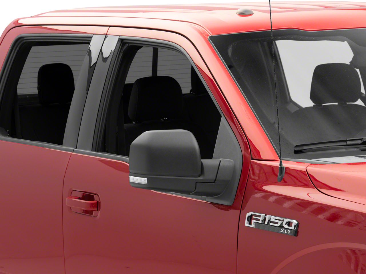 F-150 Powered Heated Mirror with LED Turn Signal; Passenger Side; Black (15-18  F-150) - Free Shipping