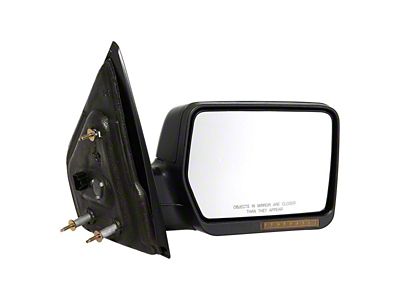 Powered Heated Mirror with Turn Signal; Textured Black; Passenger Side (04-06 F-150)