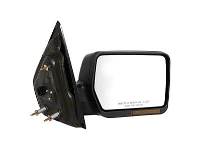 Powered Heated Mirror with Turn Signal; Textured Black; Passenger Side (07-08 F-150)