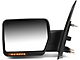 Powered Heated Towing Mirror with Amber LED Turn Signal; Black; Driver Side (04-14 F-150)