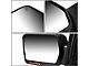 Powered Heated Towing Mirror with Amber LED Turn Signal; Black; Driver Side (04-14 F-150)