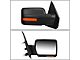 Powered Heated Towing Mirror with Amber LED Turn Signal; Black; Passenger Side (04-14 F-150)