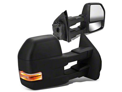 Powered Heated Towing Mirrors with Clear LED Turn Signals and Puddle Lights (15-18 F-150 w/ 22-Pin Plug)