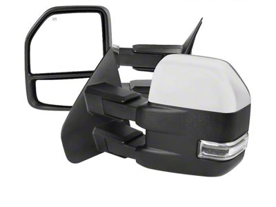 Powered Heated Towing Mirrors with Smoked LED Turn Signals; Chrome (04-06 F-150)