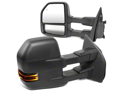 Powered Heated Towing Mirrors with Smoked LED Turn Signals and Puddle Lights (15-18 F-150 w/ 22-Pin Plug)