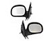 Powered Mirrors; Flat Black (01-02 F-150 SuperCrew)