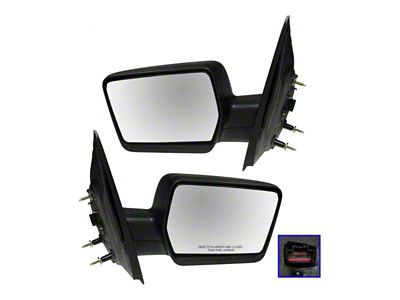 Powered Mirrors; Textured Black (04-08 F-150)