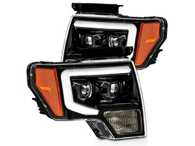 PRO-Series Projector Headlights; Black Housing; Clear Lens (09-14 F-150 w/ Factory Halogen Headlights)