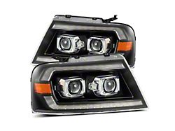 PRO-Series Projector Headlights; Black Housing; Clear Lens (04-08 F-150)