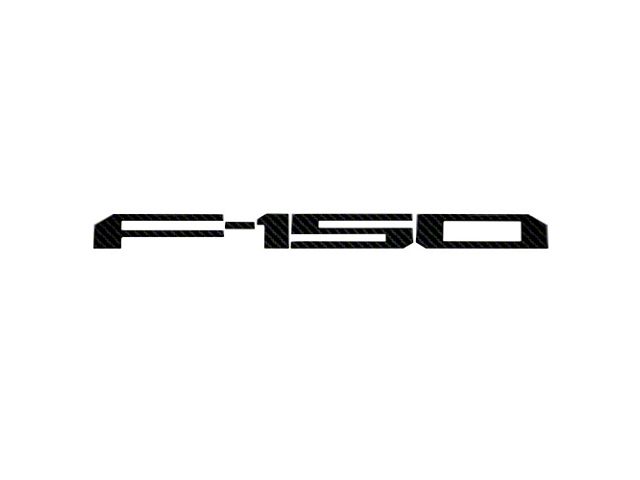 Raised Logo Acrylic Emblem Tailgate Inserts; Carbon Fiber (18-20 F-150 w/o Tailgate Applique)