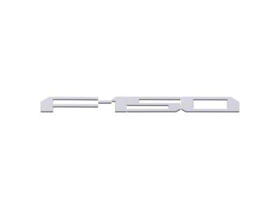 Raised Logo Acrylic Emblem Tailgate Inserts; Chrome (18-20 F-150 w/o Tailgate Applique)
