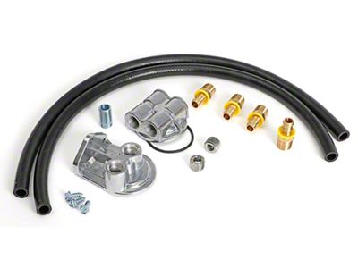 Oil Filter Relocation Kit with 90-Degree Bypass; 22mm x 1.50 Threads (23-25 F-150 Raptor R)