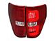 Red C-Bar LED Tail Lights; Chrome Housing; Clear Lens (09-14 F-150 Styleside)