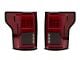 Light Bar LED Tail Lights; Chrome Housing; Red/Clear Lens (15-17 F-150 w/ Factory LED BLIS Tail Lights)