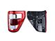 Replacement Tail Lights; Chrome Housing; Red/Clear Lens (21-23 F-150 w/ Factory Halogen BLIS Tail Lights)