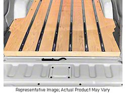 RETROLINER Real Wood Bed Liner; Red Oak Wood; HydroSatin Finish; Mild Steel Punched Bed Strips (09-14 F-150 w/ 5-1/2-Foot Bed)