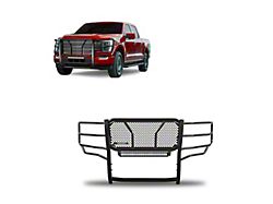 Rugged Heavy Duty Grille Guard with 20-Inch Double Row LED Light Bar; Black (21-23 F-150, Excluding PowerStroke & Raptor)