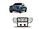 Rugged Heavy Duty Grille Guard with 7-Inch Red Round Flood LED Lights; Black (21-23 F-150, Excluding Powerstroke & Raptor)