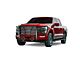 Rugged Heavy Duty Grille Guard with 7-Inch Red Round Flood LED Lights; Black (21-23 F-150, Excluding Powerstroke & Raptor)