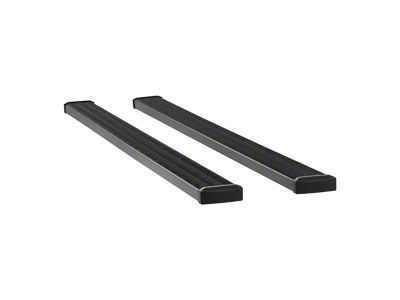Grip Step 7-Inch Wheel-to-Wheel Running Boards; Textured Black (15-24 F-150 SuperCab w/ 8-Foot Bed, SuperCrew w/ 6-1/2-Foot Bed)