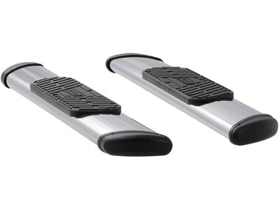 Regal 7-Inch Oval Side Step Bars; Polished Stainless (15-24 F-150 Regular Cab)