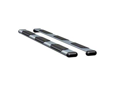 O-Mega II 6-Inch Oval Side Step Bars without Mounting Brackets; Silver (09-24 F-150 Regular Cab w/ 8-Foot Bed; 09-24 F-150 SuperCab w/ 6-1/2-Foot Bed)