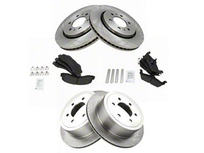 Semi-Metallic 6-Lug Brake Rotor and Pad Kit; Front and Rear (10-11 F-150)