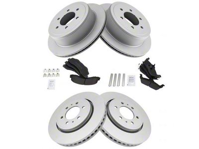 Semi-Metallic 6-Lug Brake Rotor and Pad Kit; Front and Rear (10-11 F-150)