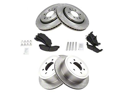 Semi-Metallic 6-Lug Brake Rotor and Pad Kit; Front and Rear (10-11 F-150)