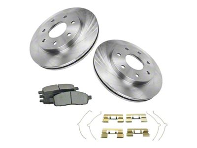 Semi-Metallic 7-Lug Brake Rotor and Pad Kit; Front (04-08 4WD F-150)