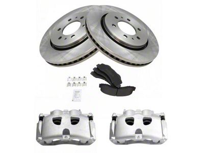 Semi-Metallic 6-Lug Brake Rotor, Pad and Caliper Kit; Front (10-11 F-150)