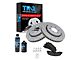 Semi-Metallic Performance 6-Lug Brake Rotor, Pad, Brake Fluid and Cleaner Kit; Front (10-17 F-150)