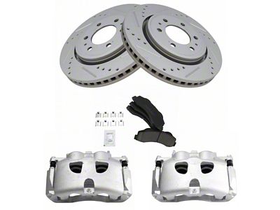 Semi-Metallic Performance 6-Lug Brake Rotor and Pad Kit; Front (10-11 F-150)