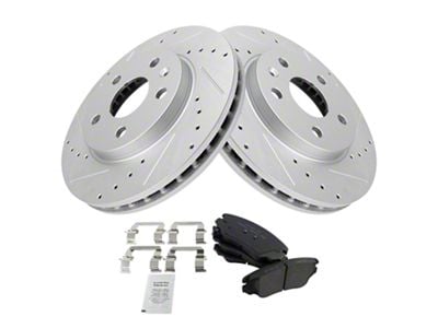 Semi-Metallic Performance 6-Lug Brake Rotor and Pad Kit; Front (18-20 F-150)