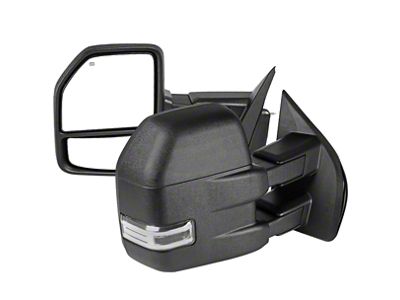 Side Mirror; Power Heated Extendable; Sequential LED Signal; 2-Piece (15-17 F-150)