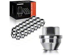 Silver/Zinc Plated Lug Nuts; M14x2.0; Set of 24 (01-14 F-150)