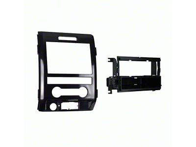 Single/Double Din Radio Installation Kit; Gloss Black (11-12 F-150 w/o Navigation)