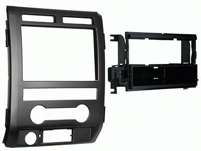 Single/Double Din Radio Installation Kit; Matte Black (09-10 F-150 w/o Navigation)