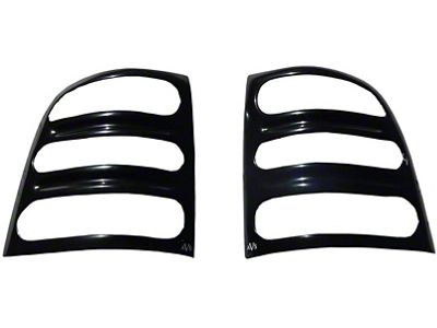 Slots Tail Light Covers; Black (97-03 F-150 Styleside Regular Cab, SuperCab)